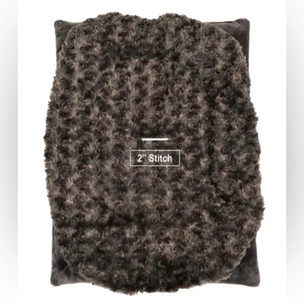 DOG /CAT BED WITH OVERSIZED FAUX FUR TOP